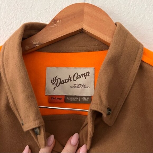 Duck Camp Midweight Shooting Shirt in Upland Orange Sz XXL NWT - Picture 4 of 9